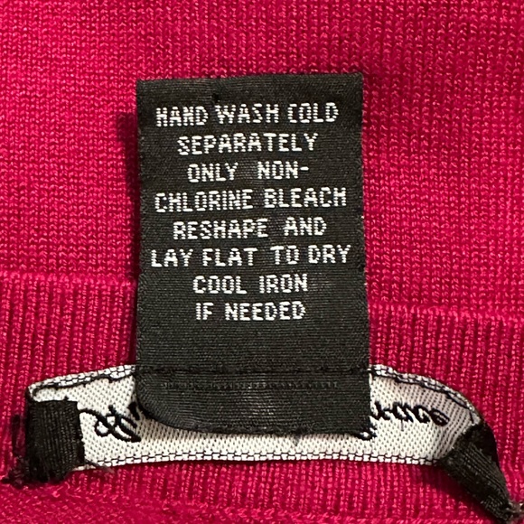 Audrey & Grace Raspberry Crew Neck Button Front Cardigan Sweater, Size XL - Picture 6 of 6